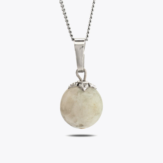 Maansteen hanger met ketting