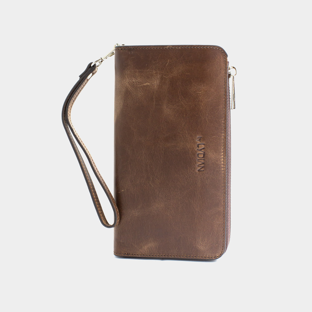 Smartphone Lederen Portemonnee Bruin BLW3034-K