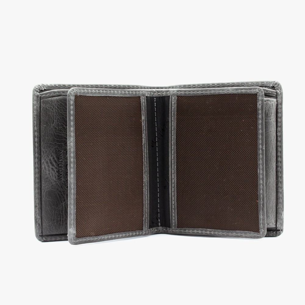 Grijze Leren Portemonnee BLW703-G
