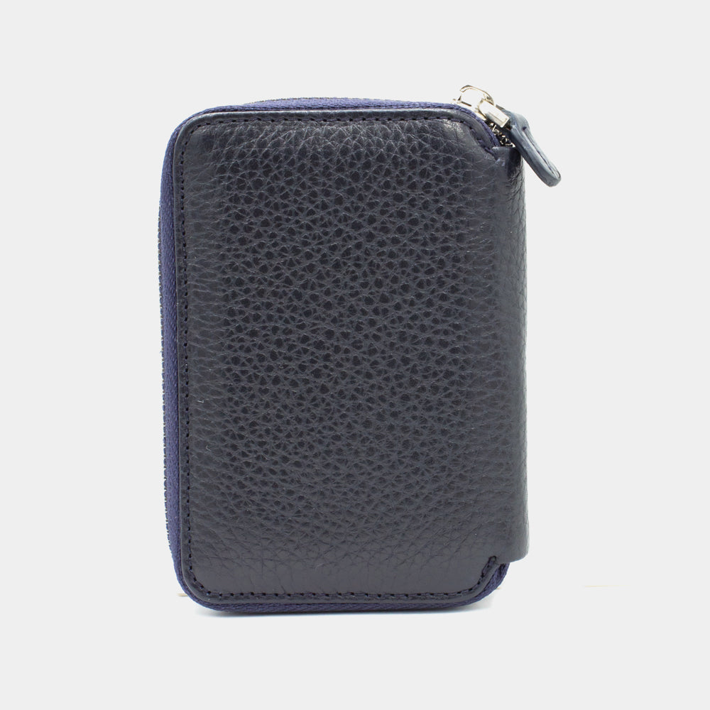 Donker Blauwe Leren Portemonnee met Ritssluiting BLW796-L