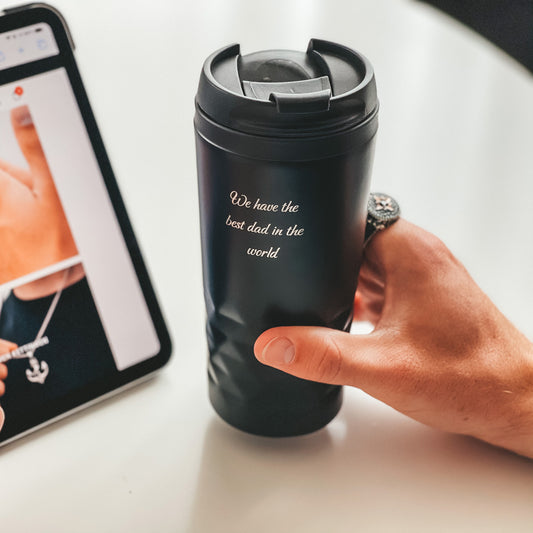 Graphic Mug thermosbeker met tekst