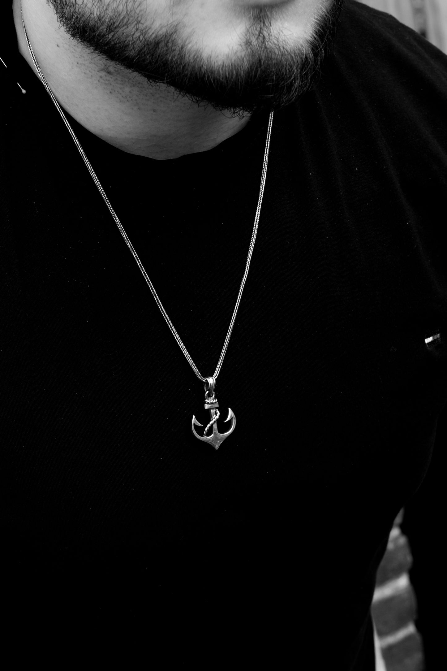 By LYDIAN Zilveren Ketting met Anker BLYDK082