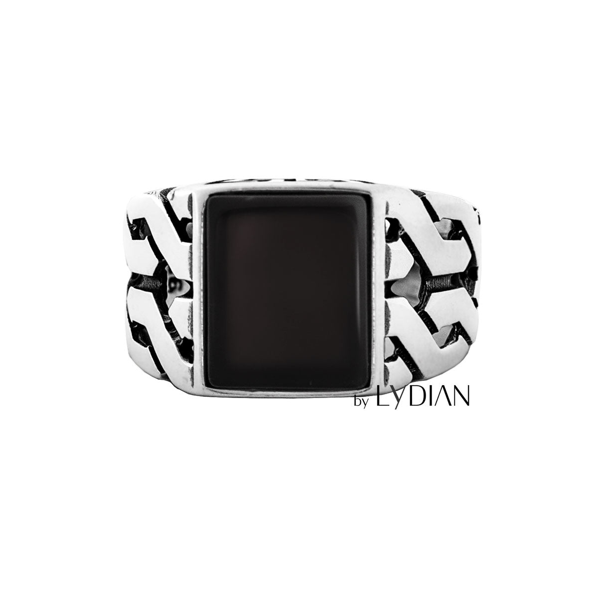925 Zilveren Herenring Met Onyx Steen LMR230