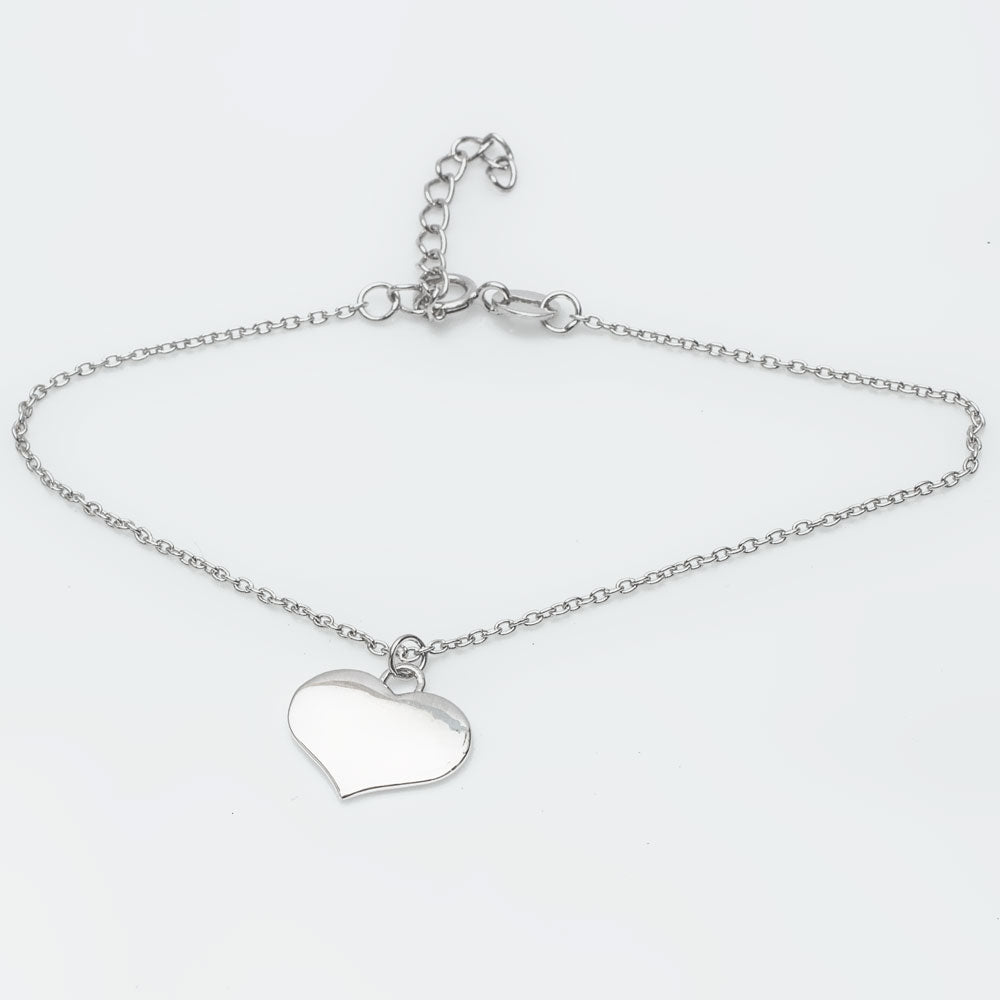 by LYDIAN Zilveren Armband met Hart hanger LYMA120