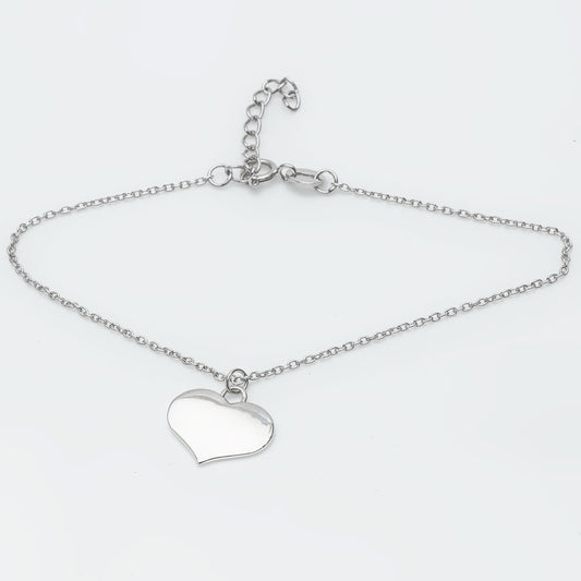 by LYDIAN Zilveren Armband met Hart hanger LYMA120