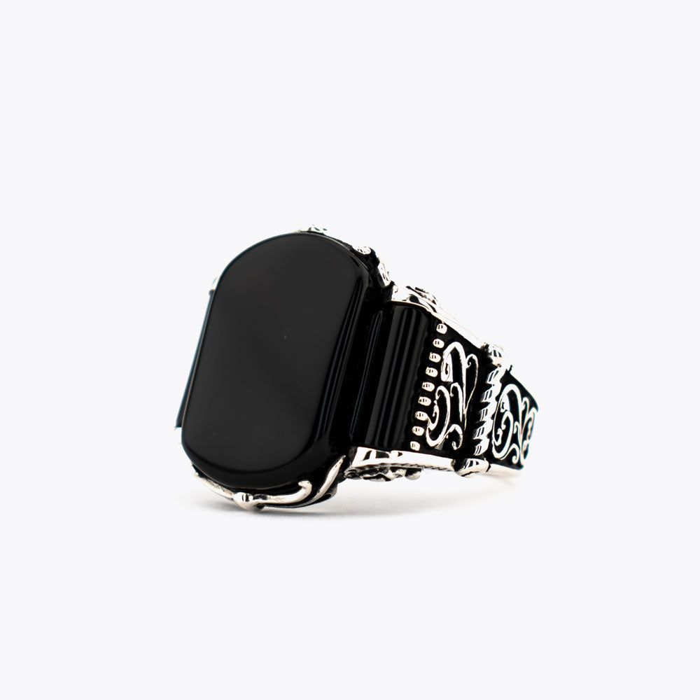 925 Zilveren Heren Ring Met Onyx Steen ORTBL176