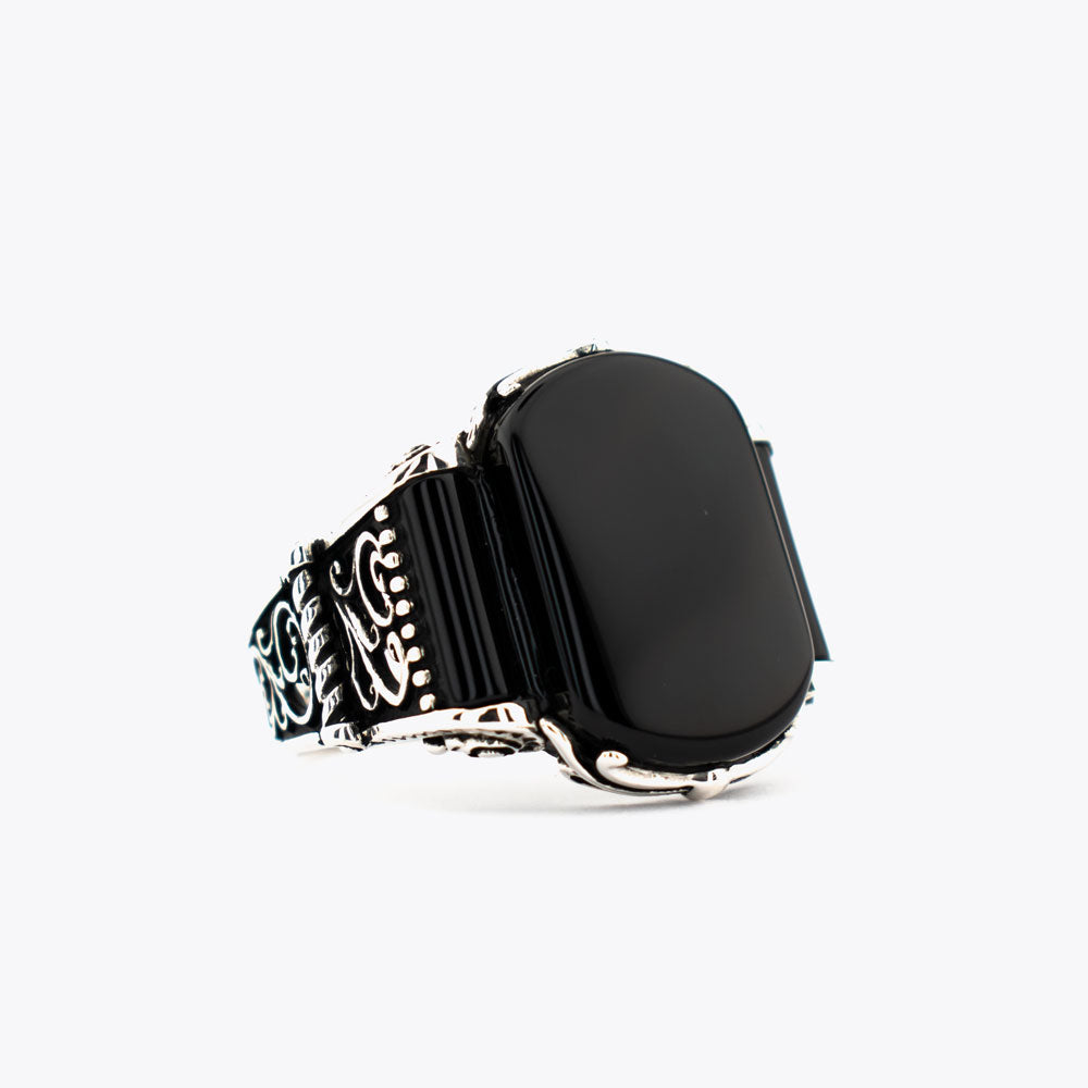 925 Zilveren Heren Ring Met Onyx Steen ORTBL176