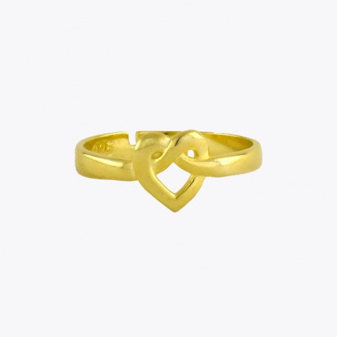 Forever connected hart ring - 925 Sterling Zilver